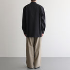 BAND COLLAR DRESS SHIRT #CHARCOAL [PM-LS02]