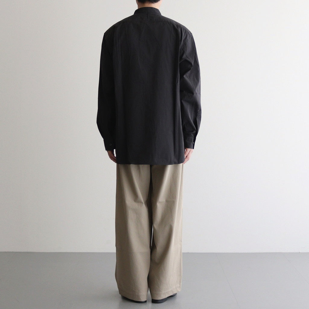 BAND COLLAR DRESS SHIRT #CHARCOAL [PM-LS02]