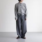 CASHMERE FOX POLO CARDIGAN #GRAY [BN-25FL-044]