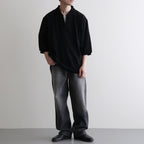 Co/Silk Nep Skipper Cropped Sleeve #Black [BHS26S029]