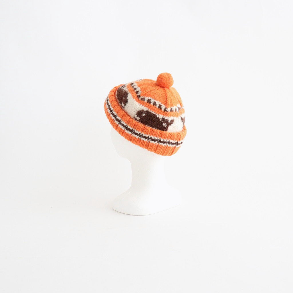 CANADIAN KNIT CAP - SNOWMAN #ORANGE [Z01011]
