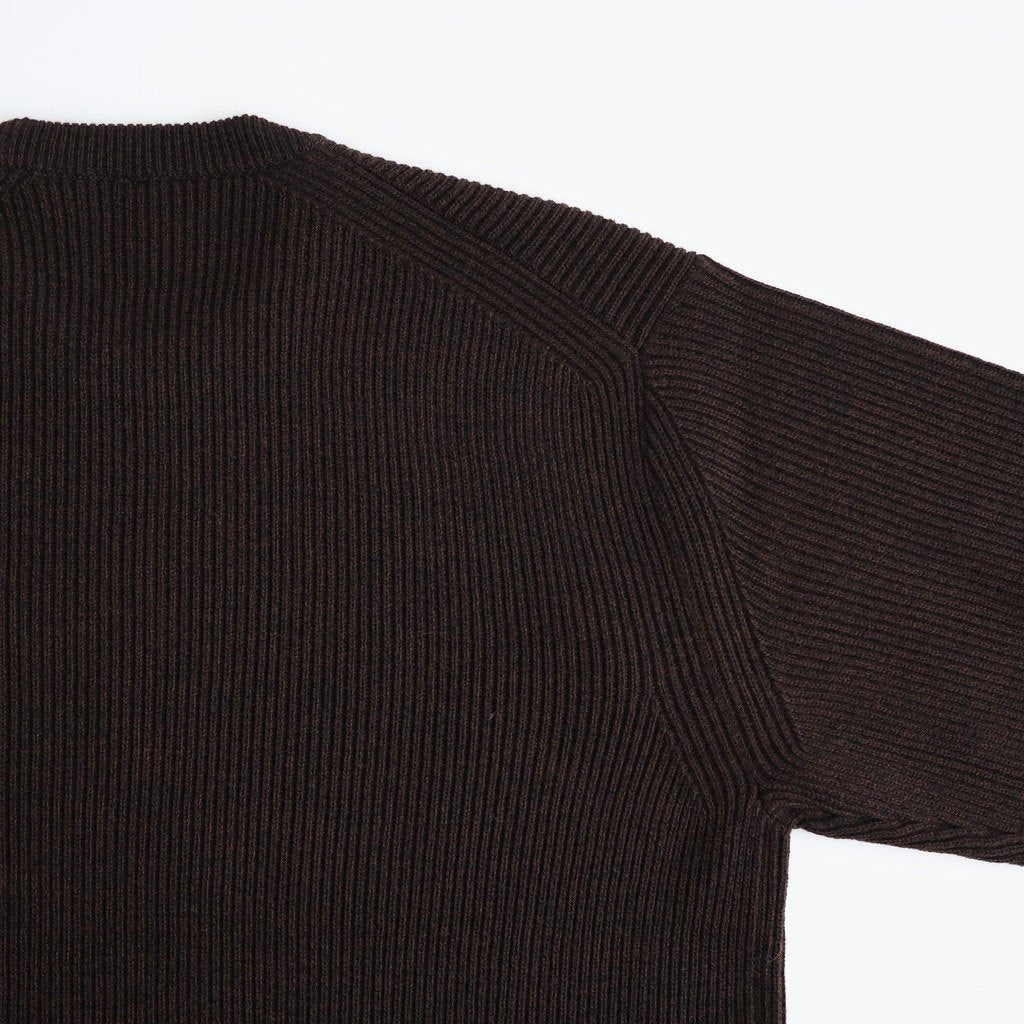 SOLID WOOL RIB CREW NECK #ROSEWOOD [BN-26FM-051]