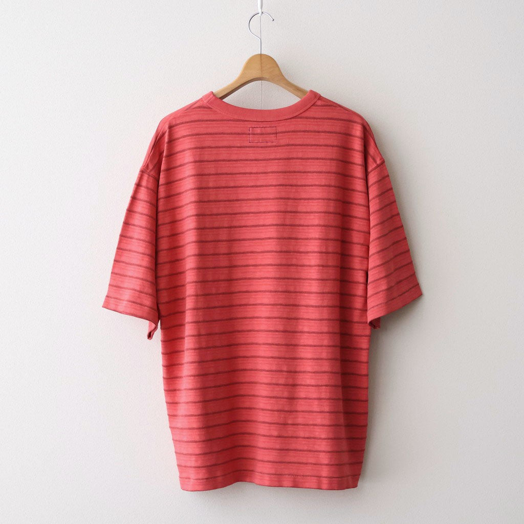 Garment Dyed Jacquard Field Tee #Red [N26SH039]