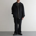 HOPSACK WIDE POCKET TROUSERS #CHARCOAL [PMAT-PT06]