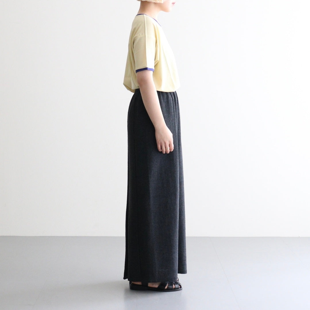 Cotton Linen Poly Pencel Skirt #Charcoal [NEP-SS2632]
