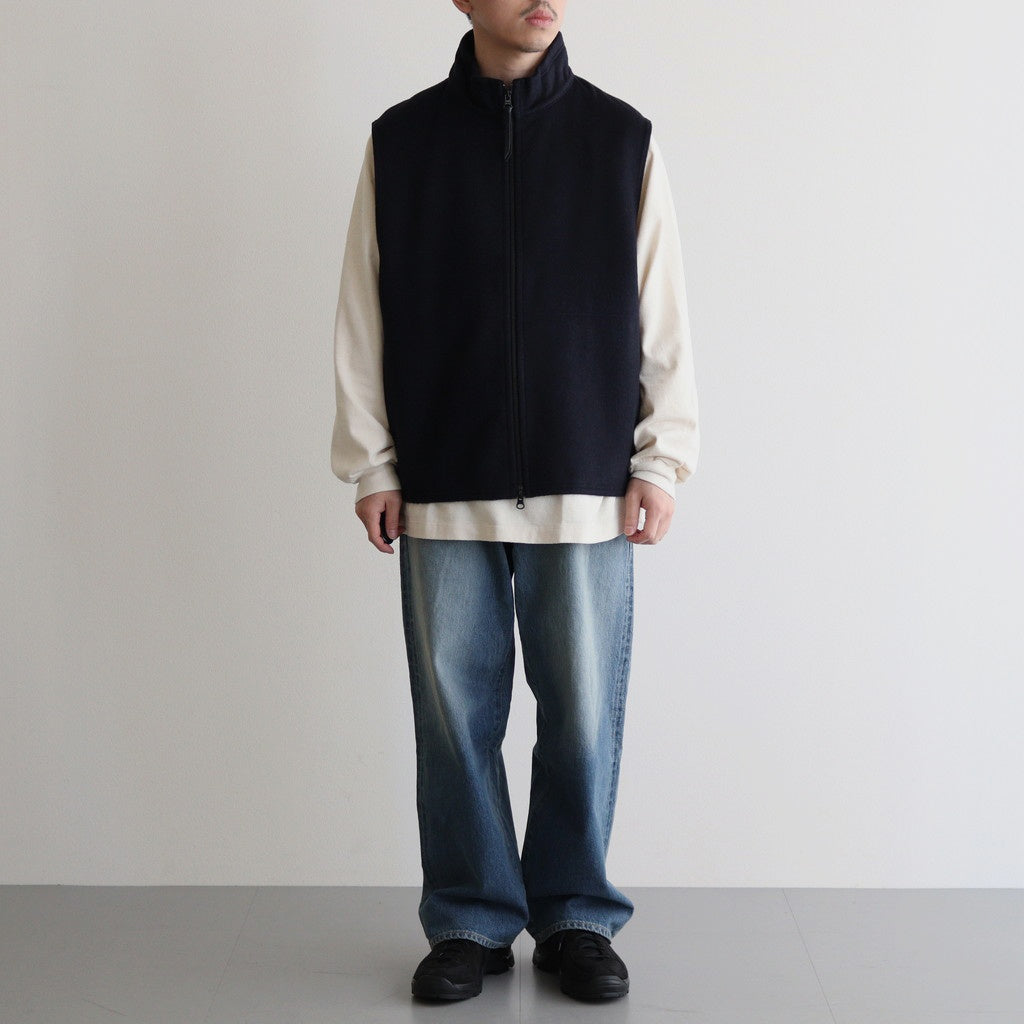 ZIP UP VEST #DARK NAVY [M24D10BL02A]