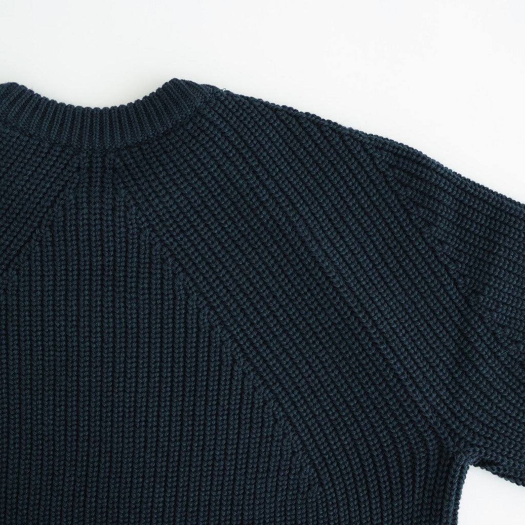 SIGNATURE CREW NECK #DARK GREEN×NAVY [BN-25FM-038]