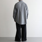 WIDE LEG EASY PANTS #CHAMBRAY BLACK [M25C12PT02C]
