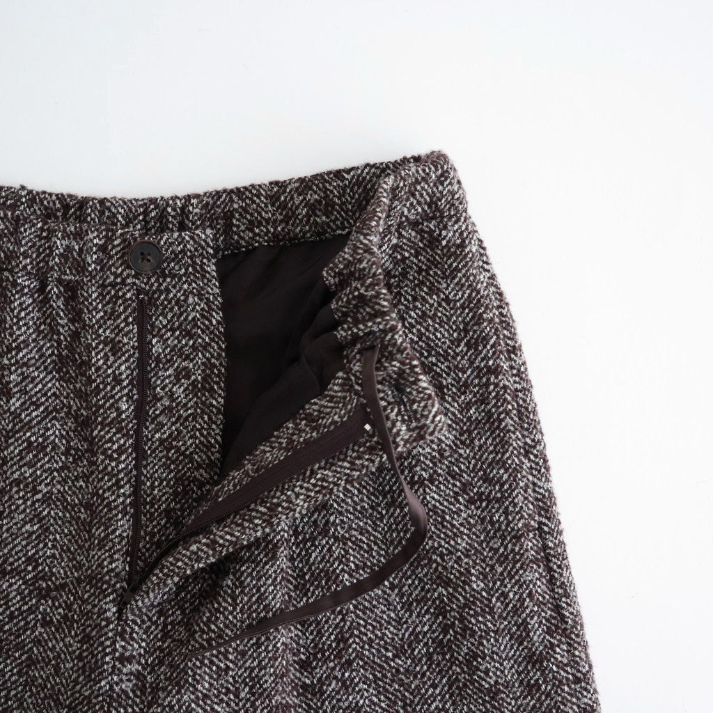LOOP TWEED EASY WIDE PANTS #HERRINGBONE LOOP TWEED [26W-BIS-PT27H]