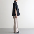 WIDE STRAIGHT TROUSERS #LIGHT GRAY [A25C04PT03C]