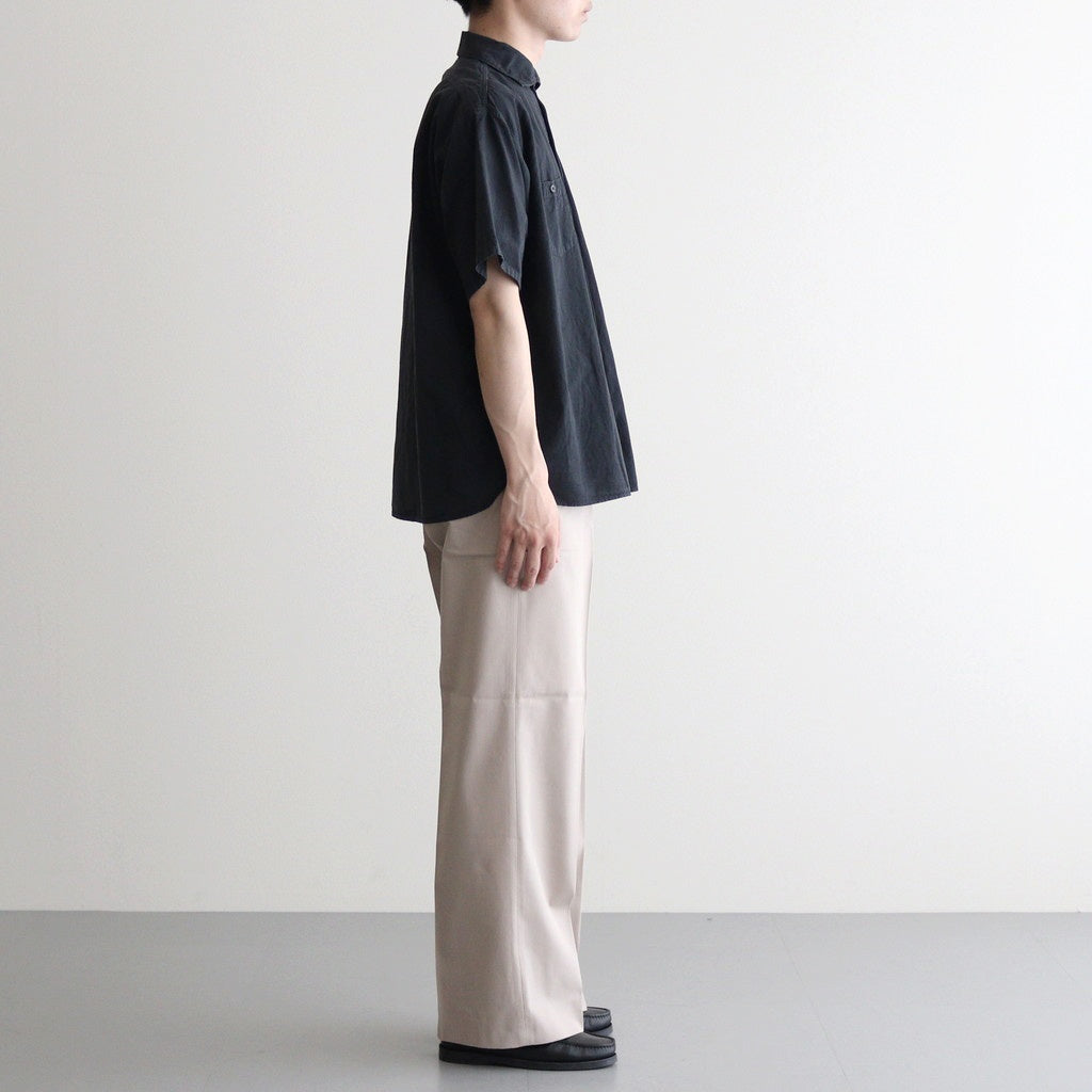 WIDE STRAIGHT TROUSERS #LIGHT GRAY [A25C04PT03C]