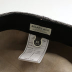 LINEN HOUNDSTOOTH CASQUETTE-OLDBOY #IVORY [Y01002]