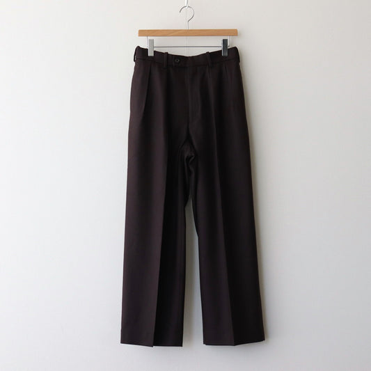 DOUBLE PLEATED TROUSERS #DARK BROWN [A24C17PT02C]