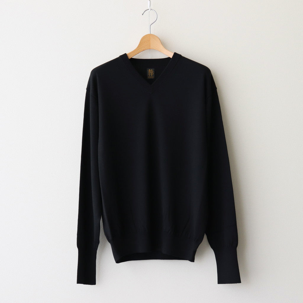 BABY WOOL V NECK #BLACK [BN-24FM-029]