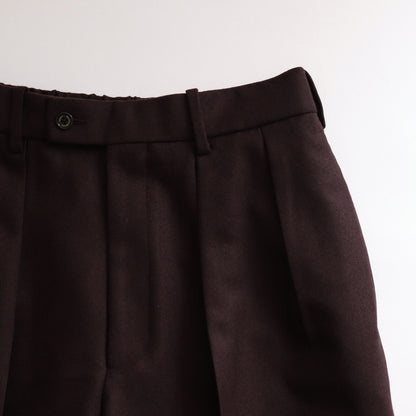 DOUBLE PLEATED TROUSERS #DARK BROWN [A24C17PT02C]