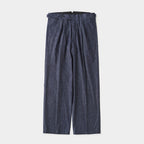 DOUBLE-PLEATED SMARTY TROUSER #INDIGO DENIM [251OJ-PT02]