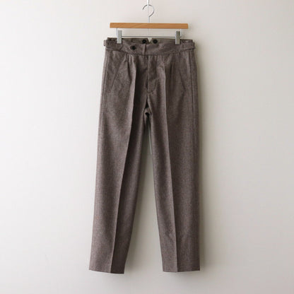 DOUBLE-PLEATED SMARTY TROUSER #TAUPE [242OJ-PT05]