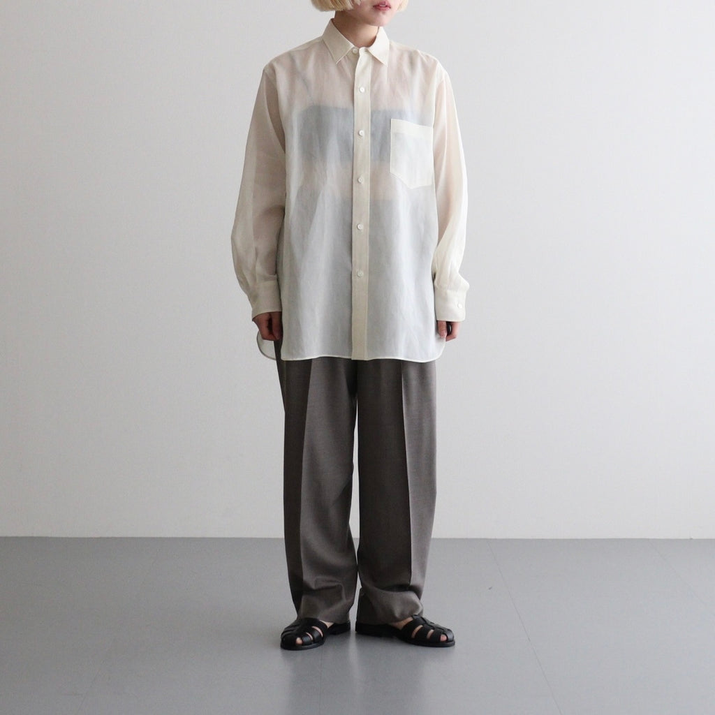 COTTON VOILE LAWN LONG SLEEVE SH #060 LIGHT YELLOW [16861 50081]