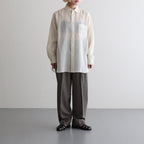 COTTON VOILE LAWN LONG SLEEVE SH #060 LIGHT YELLOW [16861 50081]