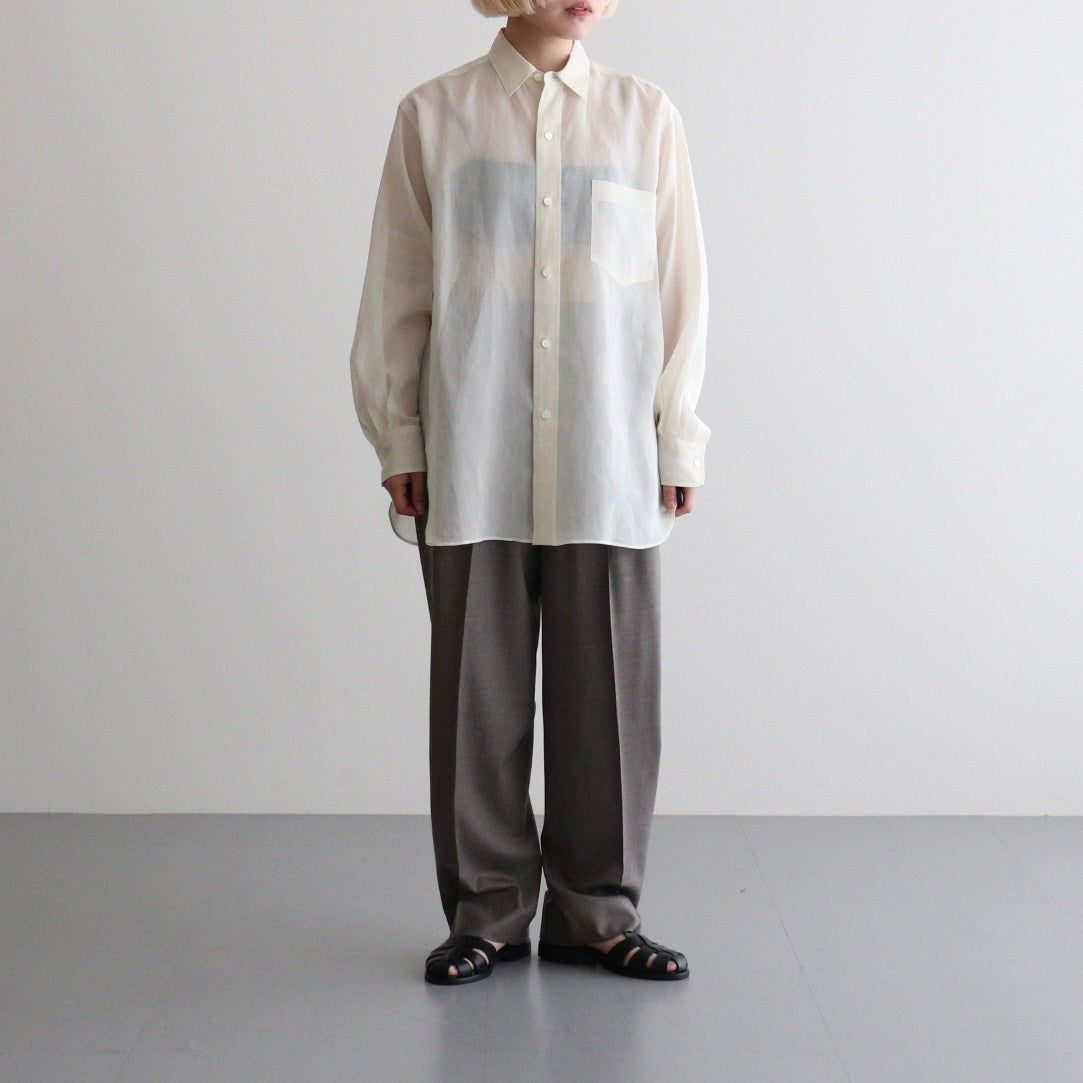 COTTON VOILE LAWN LONG SLEEVE SH #060 LIGHT YELLOW [16861 50081]
