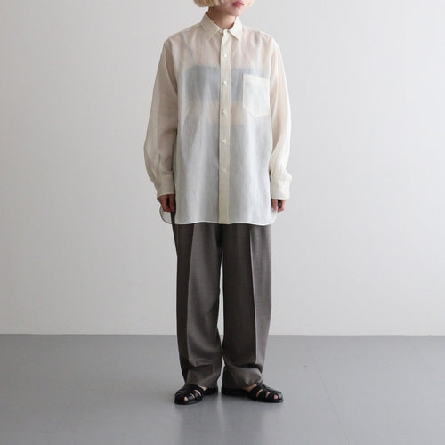 COTTON VOILE LAWN LONG SLEEVE SH #060 LIGHT YELLOW [16861 50081]