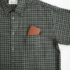 COMFORT FIT SHIRT #MOSS GRAY CHECK [A26C17SH02C]