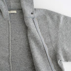 ZIP-FRONT ATHLETIC HOODIE #PEWTER [252OJ-CT06]