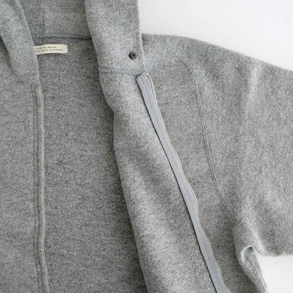 ZIP-FRONT ATHLETIC HOODIE #PEWTER [252OJ-CT06]