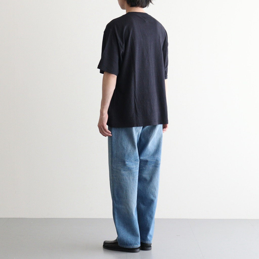 NORMANDY LINEN T-SHIRT #NAVY [BN-26SM-071]