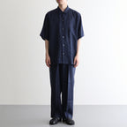 NEW OPEN COLLAR S/S SHIRT #NAVY [A25B05SH01B]