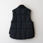 HIGH-COUNT SILK PUFF VEST #BLACK [252OJ-VT02]