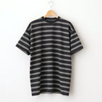 BORDER SHORT SLEEVE TOP #GRAPHITExYELLOW [PMAT-CS02]