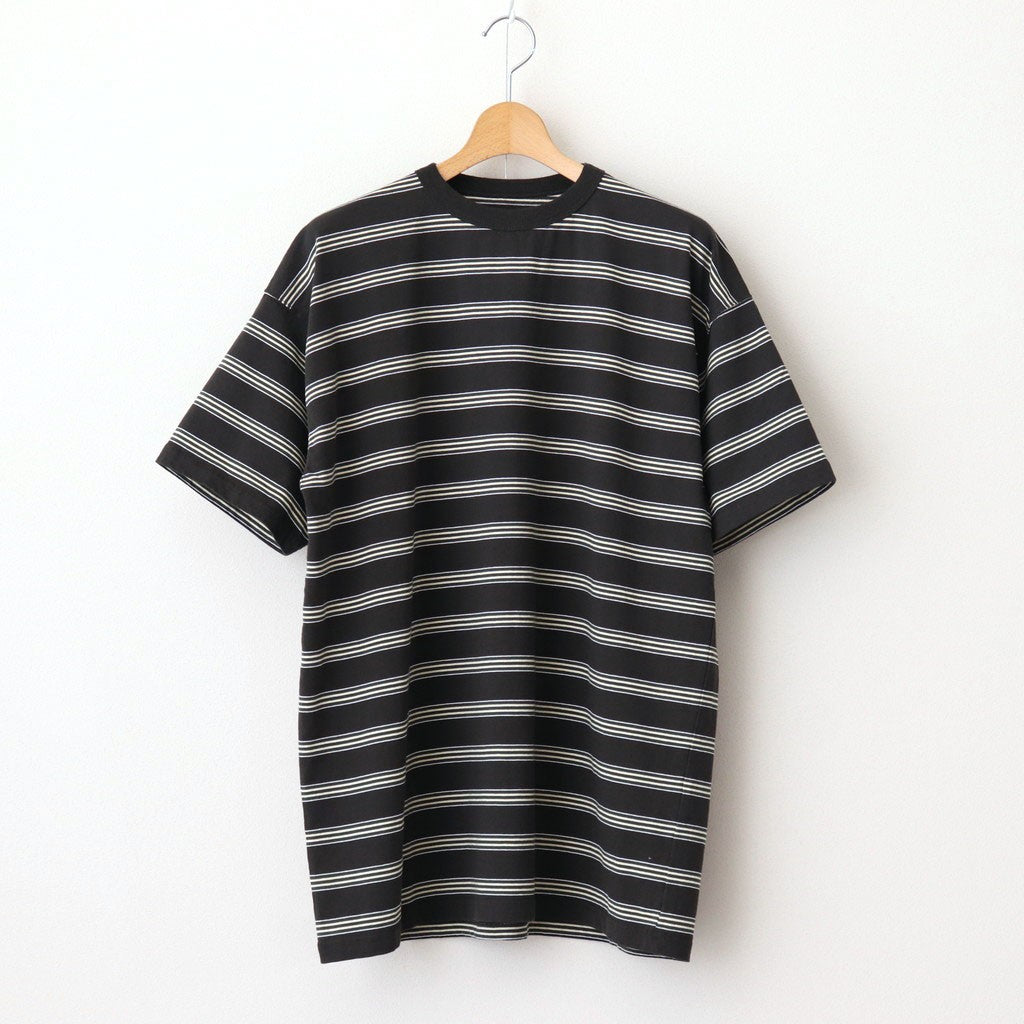 BORDER SHORT SLEEVE TOP #GRAPHITExYELLOW [PMAT-CS02]