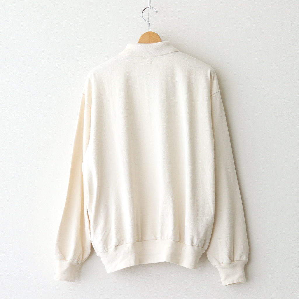 Co/Silk Nep Harf-Zip Shirt #Ivory [BHS25S037]