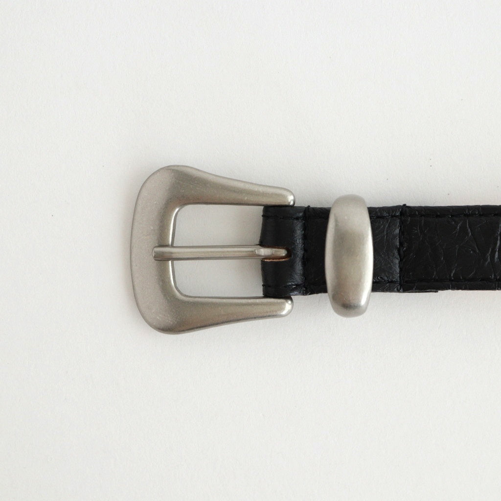 NARROW WESTERN BELT #BLACK [AC-11-C-OSTRICH-4] - Diffusion 三重県