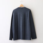 OPEN END COTTON PIGMENT DYE HENRY NECK P/O #120 NAVY [17052 66024]