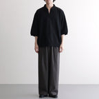 TRIPLE PLEATED EASY TROUSERS #CHARCOAL [A26A16PT02C]