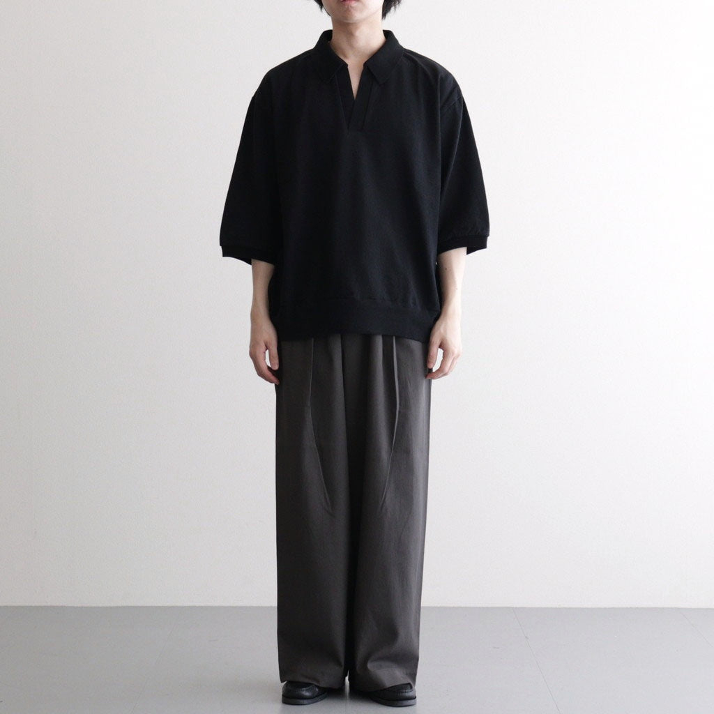TRIPLE PLEATED EASY TROUSERS #CHARCOAL [A26A16PT02C]