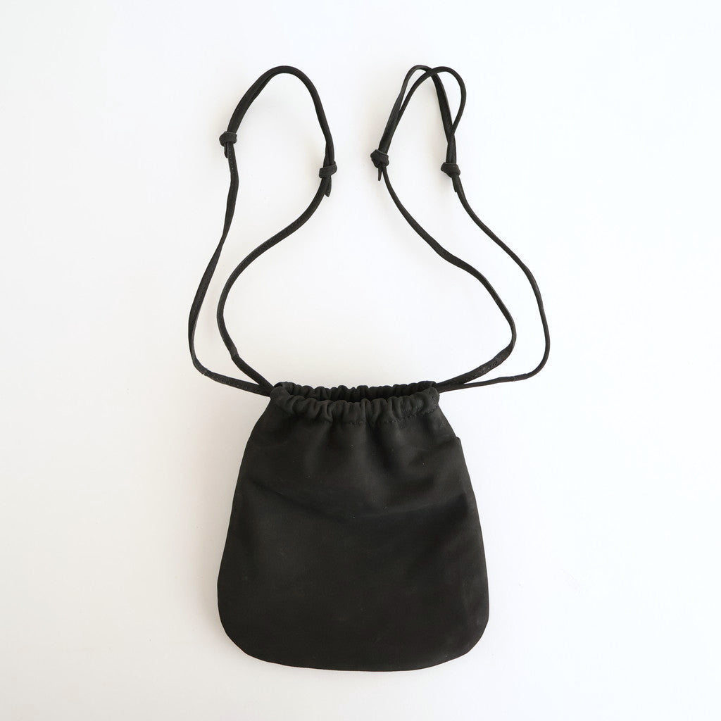 DRAWSTRING BAG #BLACK [BG-32-C-NUBCK-4]