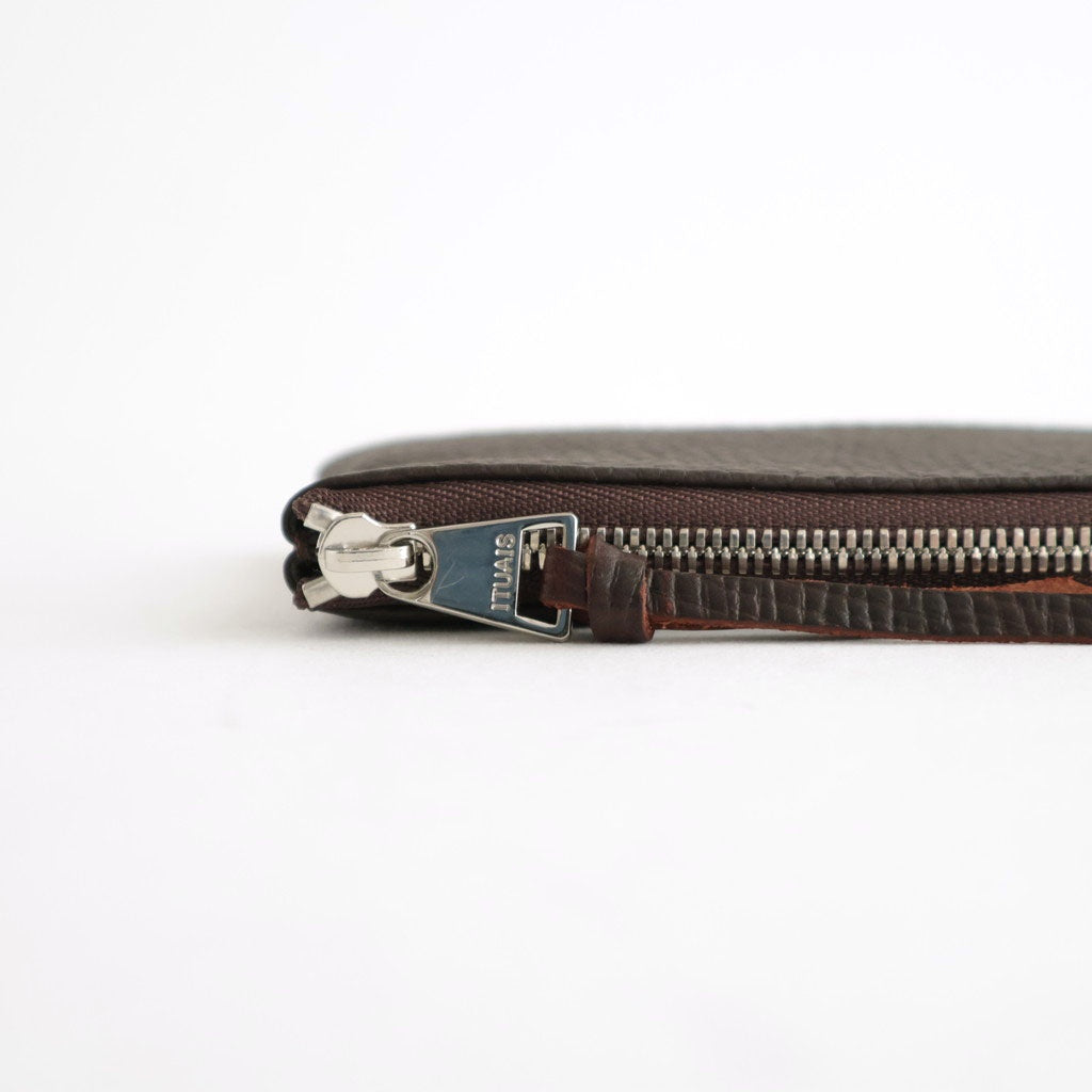 qualquer coisa pouch mini - taurillon #dark brown×dark brown