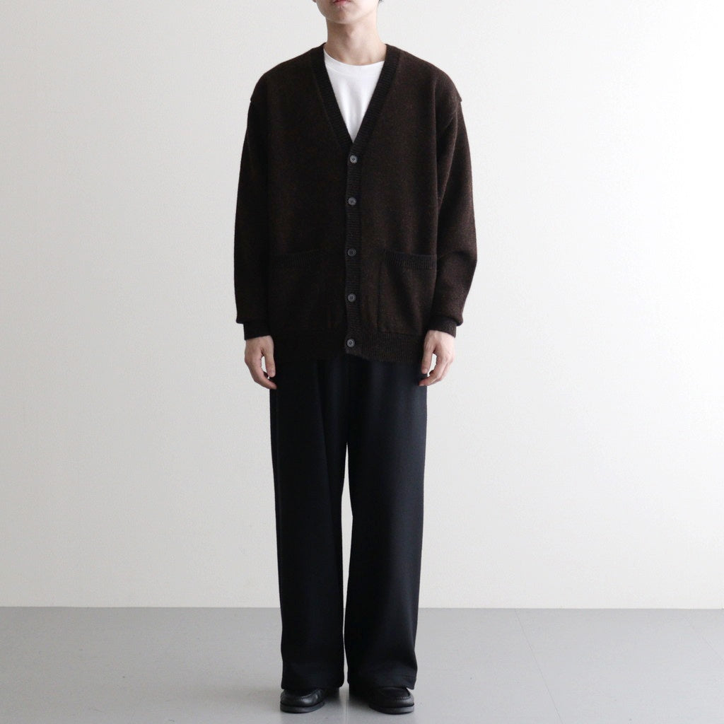 BABY ALPACA KURUMI TENJIKU V CARDIGAN #BROWN [BN-25FM-059]