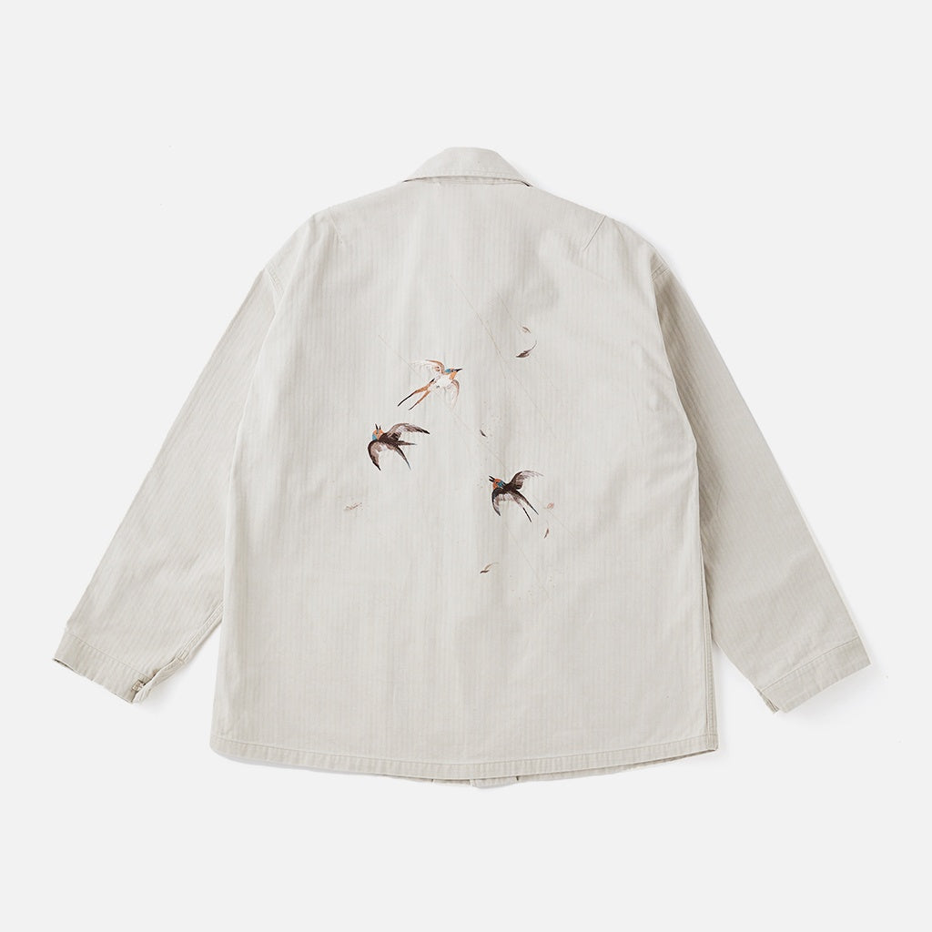 PATINA HERRINGBONE SOUVENIR JACKET #BONE [251OJ-JK16]