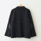 BLENDED KEMPI WOOL RAPEL CARDY #ONYX [252OJ-KN03]