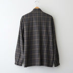 DOUBLE POCKET OPEN COLLAR L/S SHIRT #GRAY CHECK [M25C22SH02C]