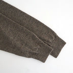 WASHED HIGH COUNT LINEN V NECK CARDIGAN #BROWN [BN-26SM-021]