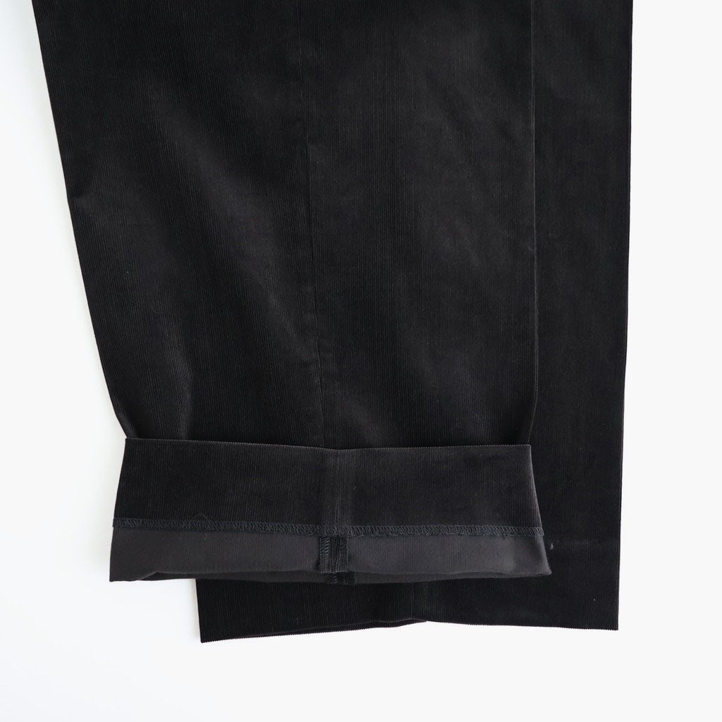 Finx Cotton Corduroy Wide Trousers #Black [NEP-AW2659 ]