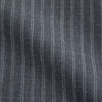 FLY FRONT OPEN COLLAR S/S SHIRT #GRAY STRIPE [M26A11SH02B]