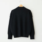 SOLID WOOL RIB POLO CARDIGAN #BLACK [BN-26FL-032]