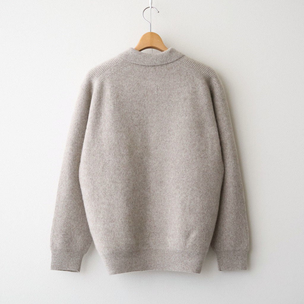 CASHMERE FOX POLO #MIX BEIGE [BN-26FM-061]