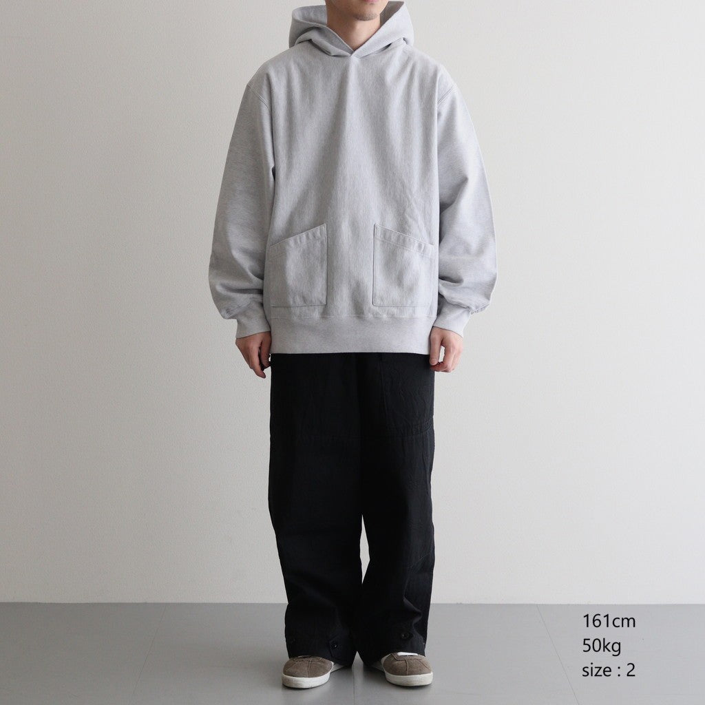 Thin-Sweat Separate-Pocket Hoodie P/O #HeatherWhite [bROOTS25S20]